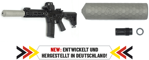 Spektakulär leichter Schalldämpfer für .223Rem./ .300BLK / .308Win. - Entwickelt und hergestellt in Deutschland!